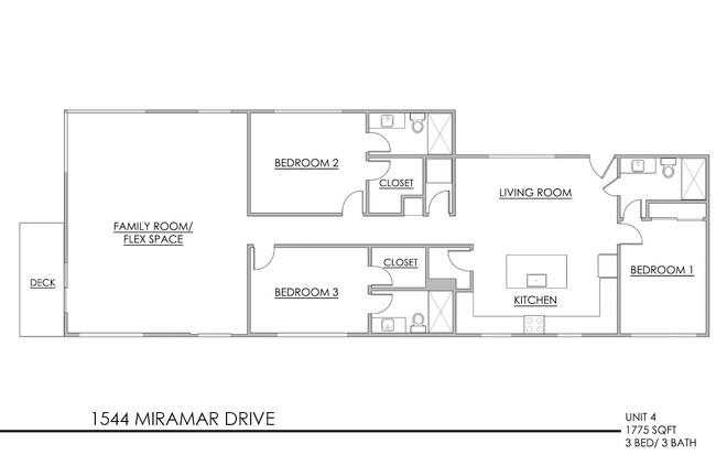 Unit 4 floor plan - 1544 Miramar Dr