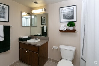2BR-2BA_1,142sf  Master Bathroom - Woodlake Park Apartments