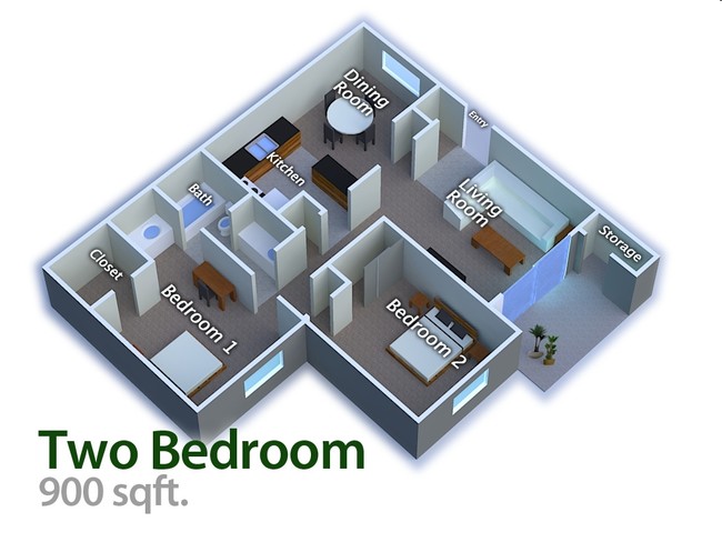 2BR/1BA - Sequoia Apartments