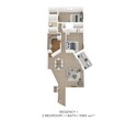 2 Bedroom, 1 Bath 1,083 sq. ft.