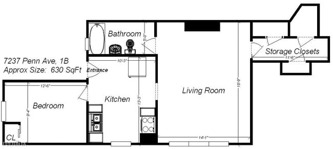 Building Photo - 1 br, 1 bath  - 7237 Penn Ave Apt 1B