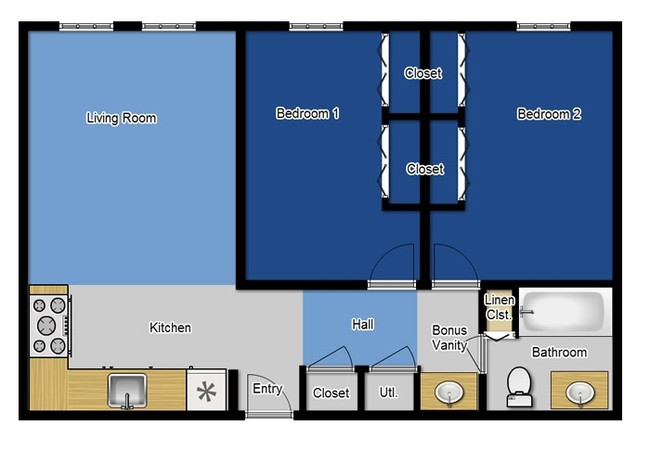 Apartamento de 2 habitaciones - South Rock Apartment