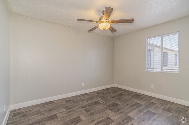 B1 - 2BR, 1BA - 750SF - Primary Bedroom - Mariposa Flats
