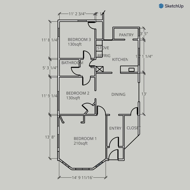 Floor Plan - 308 S Broom St