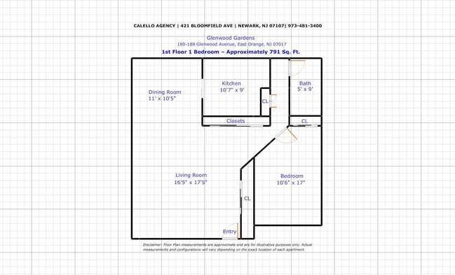 1BR/1BA - Glenwood Gardens