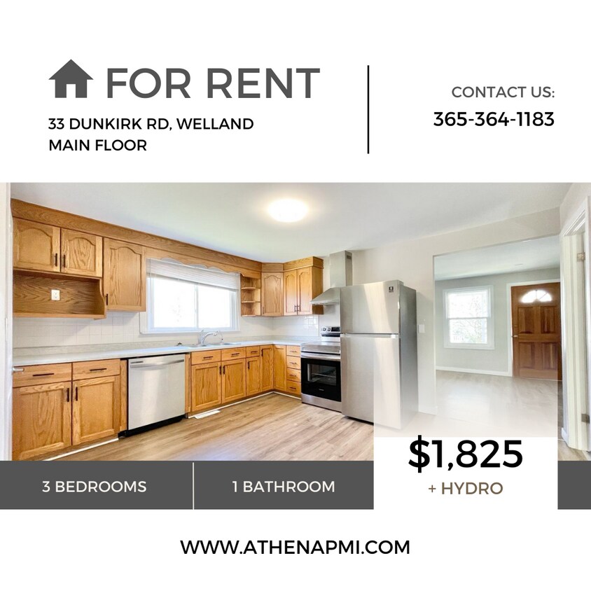 33 Dunkirk Rd, Welland, ON L3B 4S3 Townhouse for Rent in Welland, ON