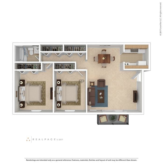 Oak Brook Gardens – 2 Bedroom 1 Bath Traditional