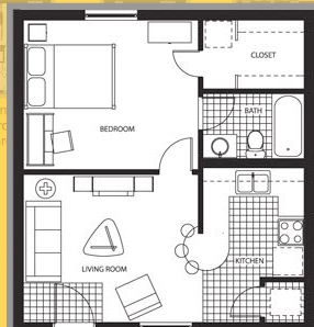 1HAB/1BA - San Carlos Village