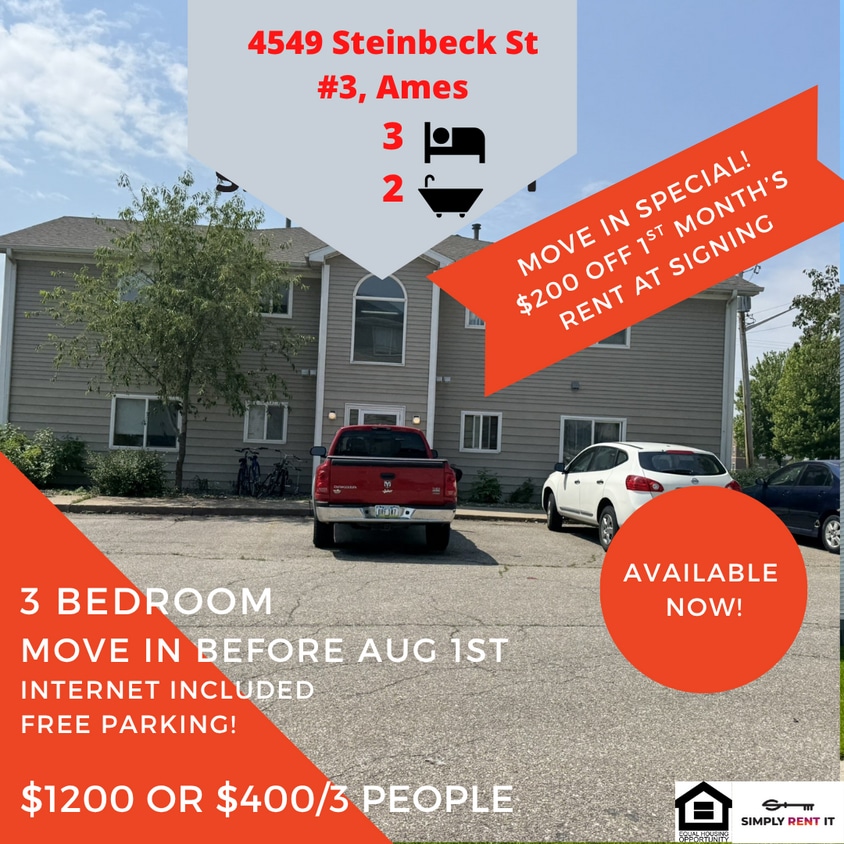 Primary Photo - 3 Bedroom 2 Bathroom with Internet!