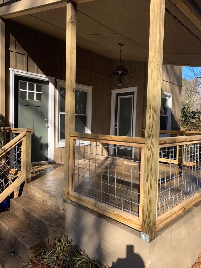 private covered porch - 217 Morehead St