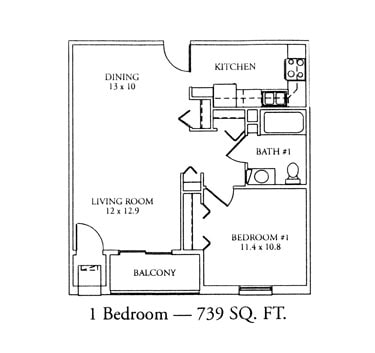 1 Bedroom - Fox River Horizon I