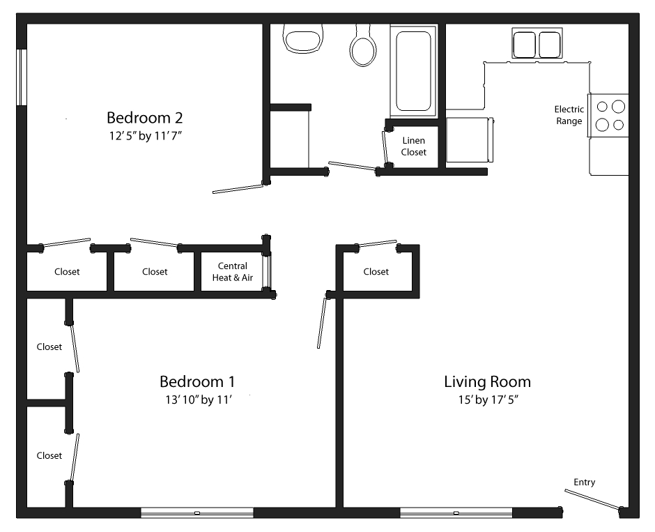 2BR/1BA - Maplewood Apartments