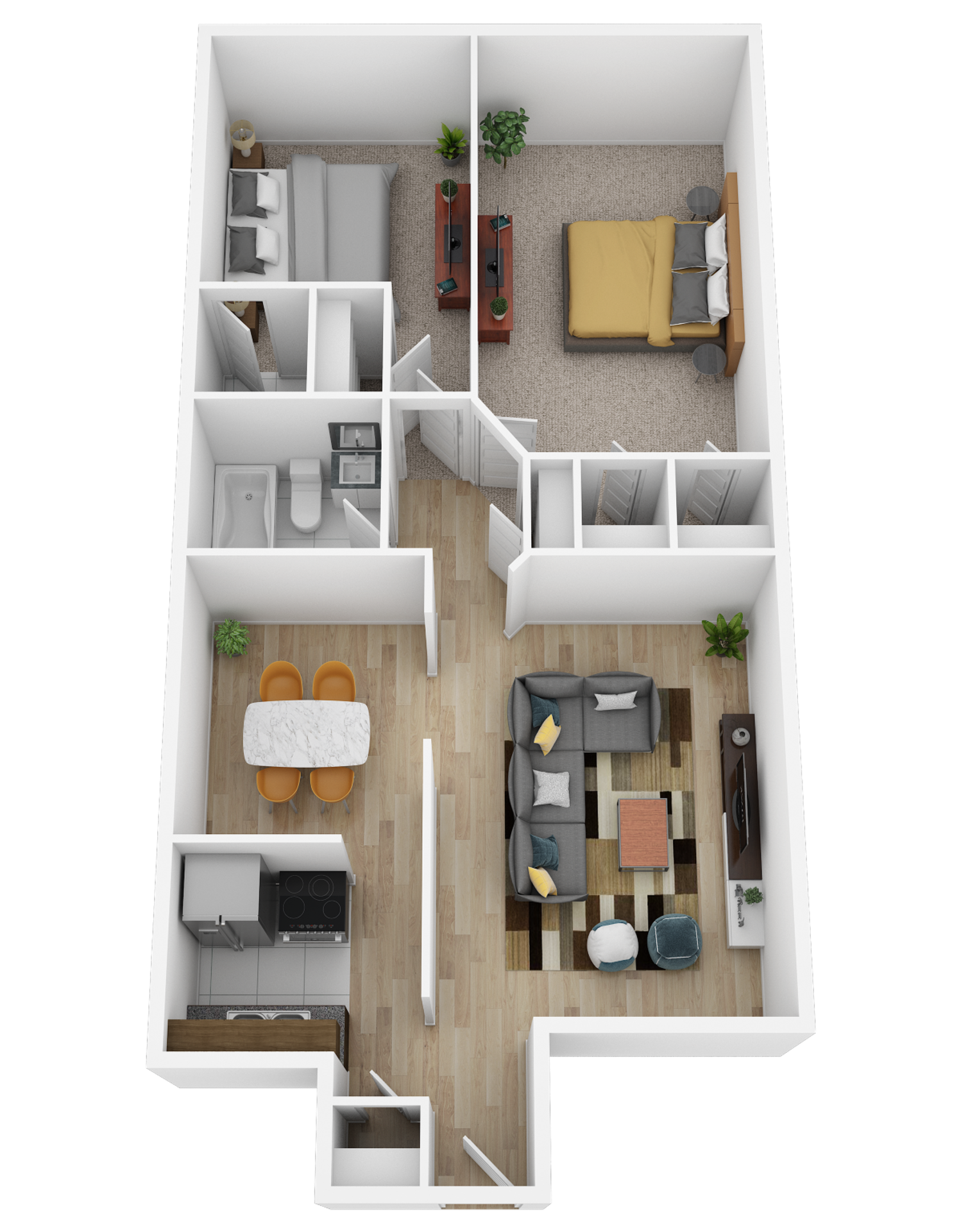 North Moreland Courts Apartments – 2x1.5 - 775 Sqft