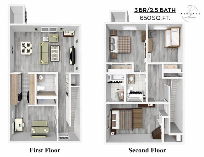 3 habitaciones/2.5 baños - Wingate at Belle Meadows Apartments