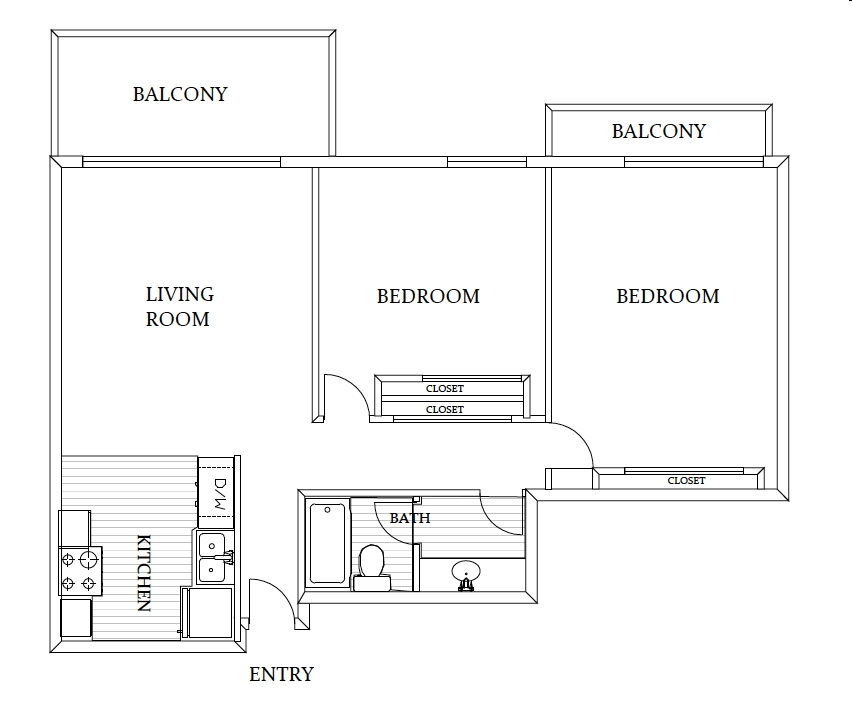 2BR/1BA - Las Brisas