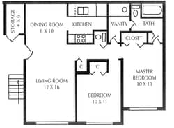 2BR/1BA - Maplewood Apartments