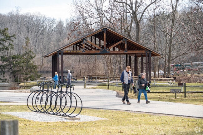 Hikers can enjoy the many trails and paths at Hudson Springs Park.