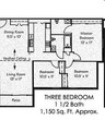 3 Bedroom 1.5 Bath