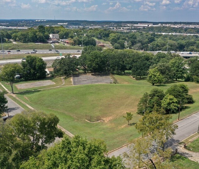 An aerial view of Fountain Heights