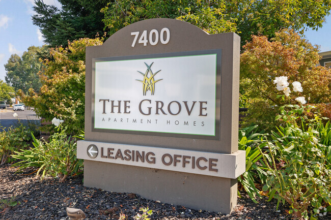 The Grove Sign - The Grove Apartments