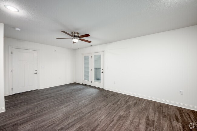 2BR, 2BA - 927SF - Living Room - Compass Flats Apartments