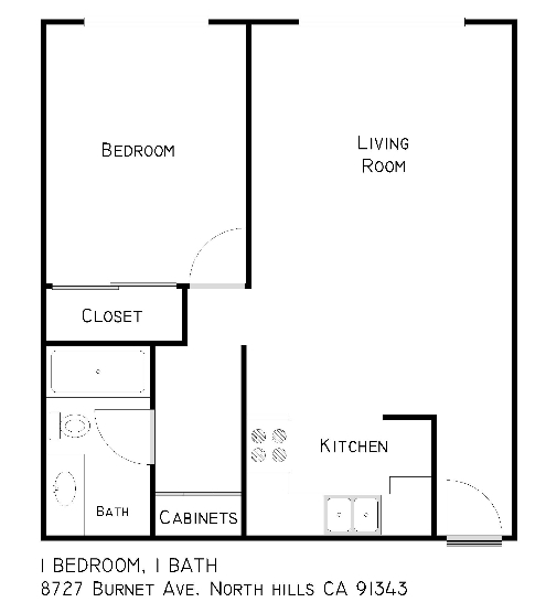 1BR/1BA - Burnet Garden Apartments