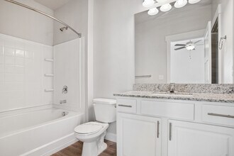 Primary bathroom with large garden tub - Meadows at American Fork