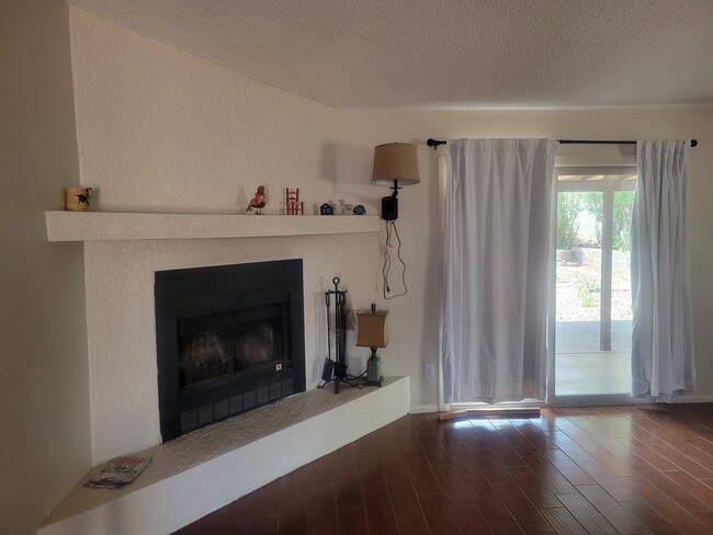 Fireplace with Sliding Door to Back Patio - 4830 Paseo La Paz