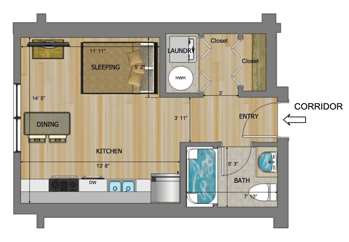 Floorplan - Bishop Gate Residences