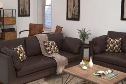 Sala de estar - 1428 N Greenview Ave