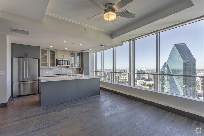 1HAB, 1BA: 787 ft² A4 - Área de cocina/sala de estar - The National Residences