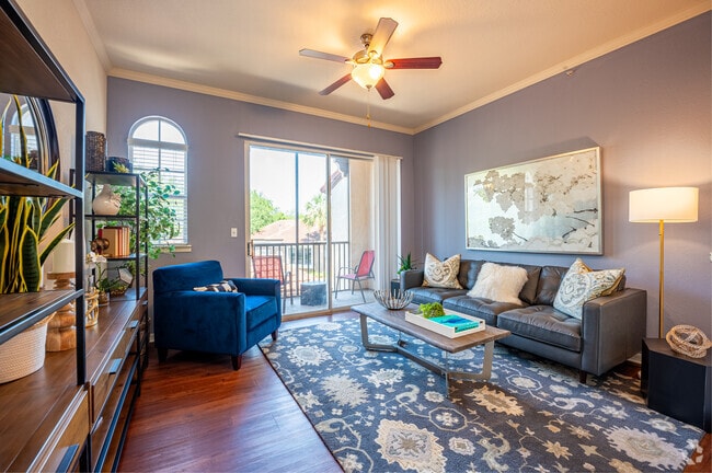 2BR, 2BA - 1,335SF The Clearwater - Living Room - Magnolia Carillon