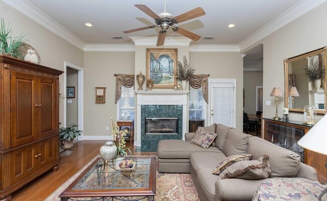 Living room with fireplace - 10557 Sweetbrook Ave