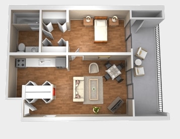 1BR/1BA - Pinemont Apartments