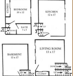 1BR/1BA - Highland Park Townhomes