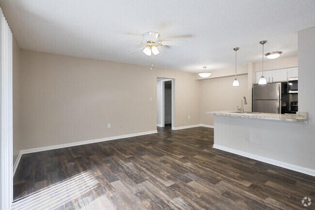 3BR, 2BA - 1,300SF - Kitchen, Living Room, Dining Room - Bellancia Apartments