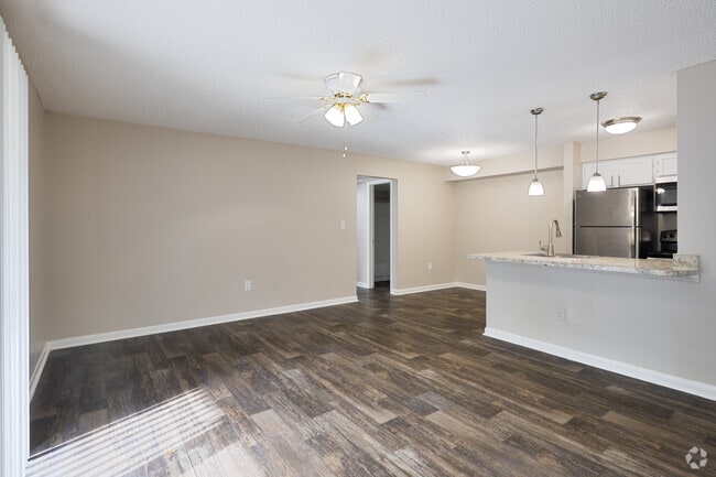 3BR, 2BA - 1,300SF - Kitchen, Living Room, Dining Room - Bellancia Apartments