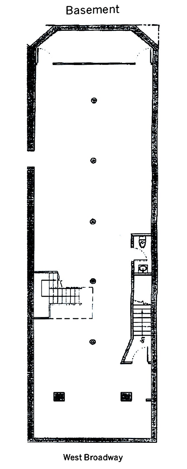 Basement floor plan - 462 W Broadway