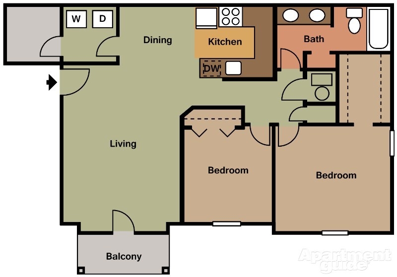 2BR/1BA - Oak Ridge Park Apartments