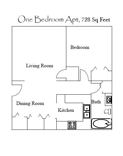 1HAB/1BA - Village North Apartments