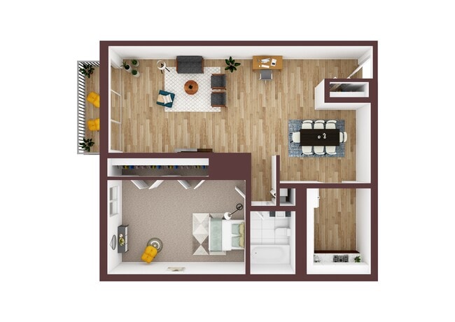Montrose- 1 Bedroom 1 Bath Apt. with modern appliances, wood-plank flooring, and lots of closet space. - Congressional Towers