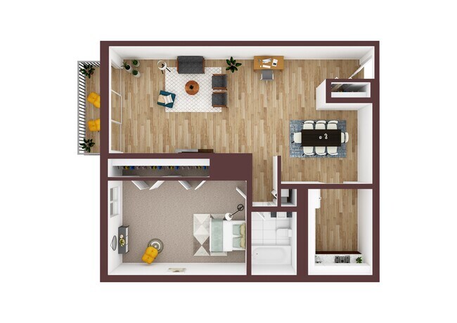 Montrose: apartamento de 1 dormitorio y 1 baño con electrodomésticos modernos, pisos de tablones de madera y mucho espacio de guardarropas. - Congressional Towers