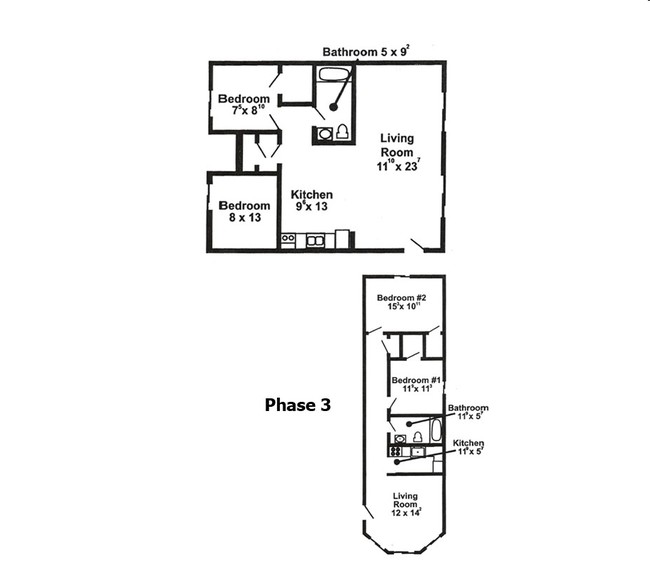 2HAB/1BA - Hawkeye Village Apartments