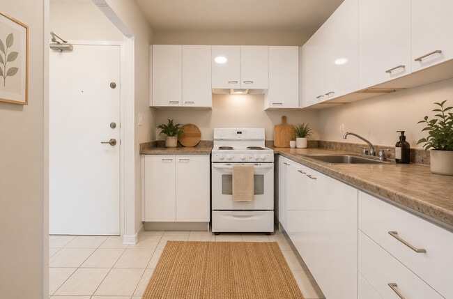 Kitchen, Staged - 1765 & 1775 Weston Rd Apartments