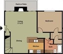 1 Bedroom / 1 Bath 735 sq ft