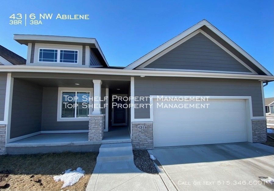 3 bed, 3 bath Townhome in Ankeny! Townhouse for Rent in Ankeny, IA
