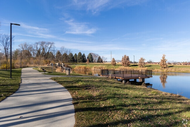 Greenwood Hills park has a fishing pier and trails in the middle of Johnston.