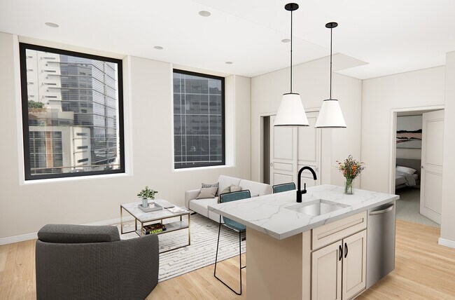 Edificio Eléctrico - 1B1B Estilo 1D Área de estar - The Electric Building