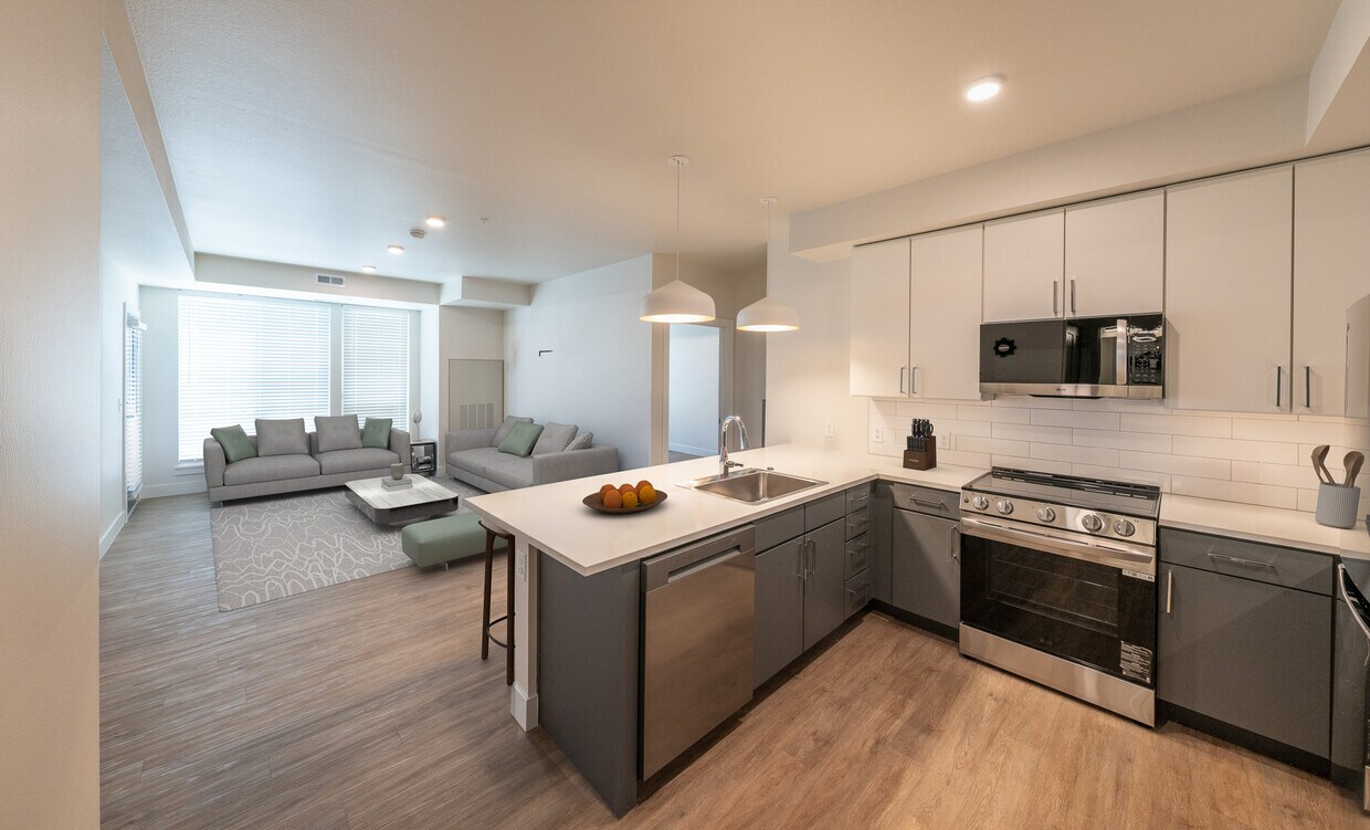 Cocina y sala de estar - Sol Apartments