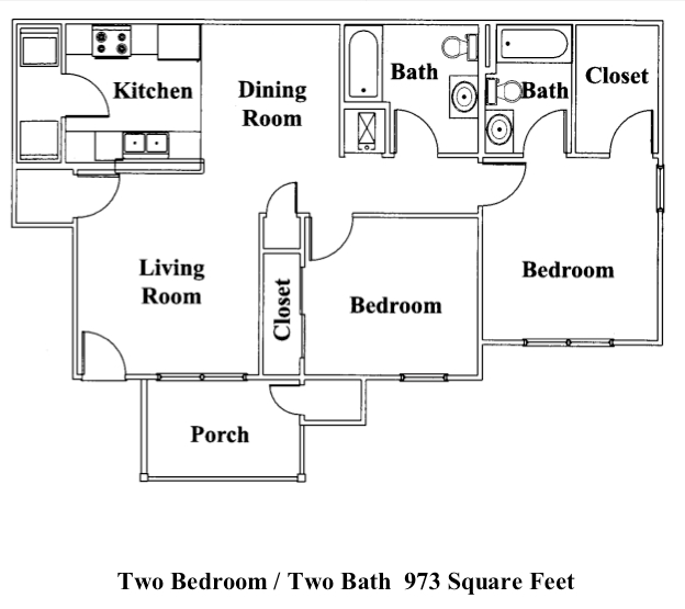 2HAB/2BA - Elizabeth Place Apartments